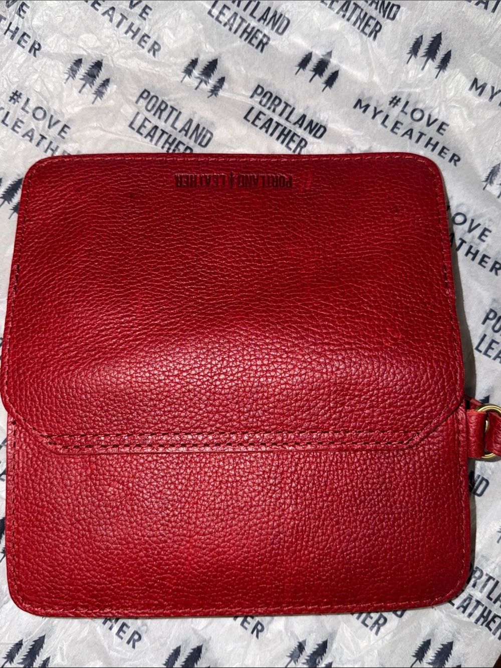 NEW Portland Leather Lily Wristlet in Chili Red org$120 (AP) - Picture 6 of 7